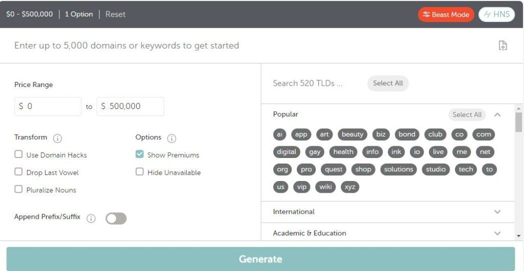 Namecheap: Beast Mode是最酷的工具之一