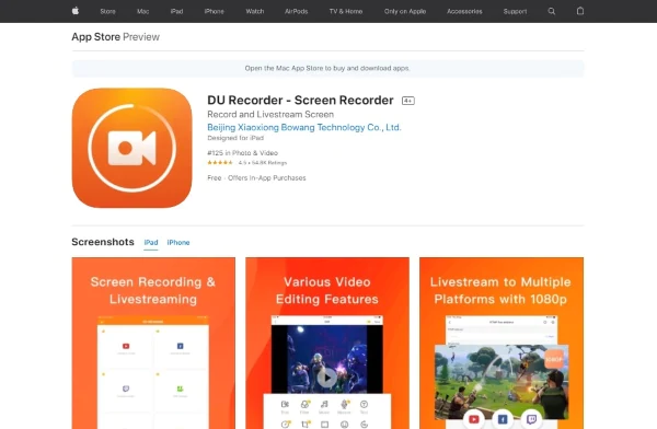DU Recorder — запись экрана