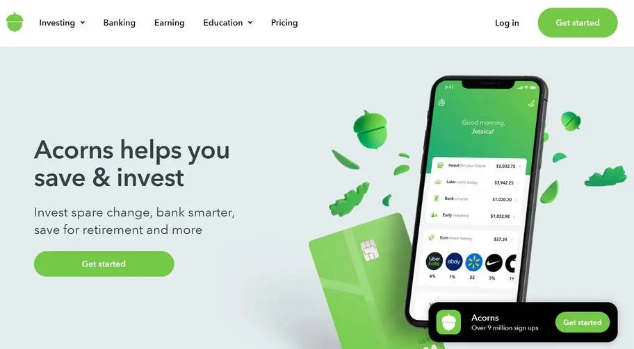 智能手机投资应用程序：Acorns
