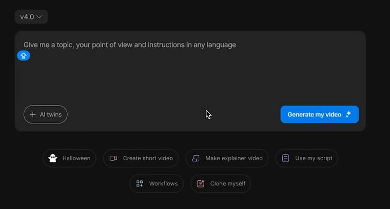 Invideo AI Version 4.0 截图