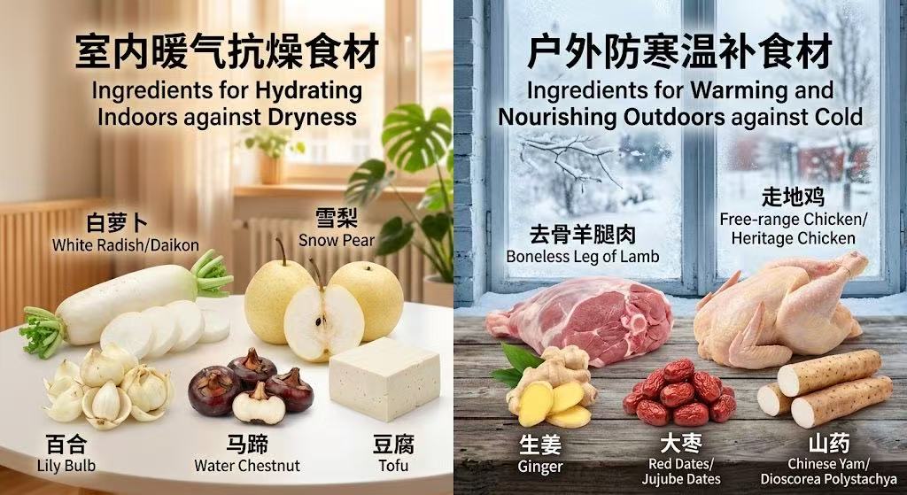 室内干热 vs 户外暴雪：美东美中双重饮食法则